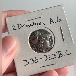 Rare Ancient Greece Two-Drachma Coin
